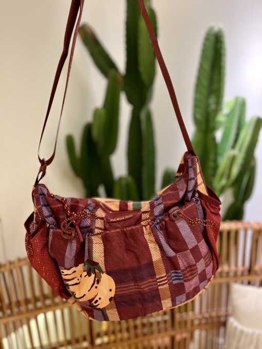 Bolsa Farm Banana G Sofia Xadrez