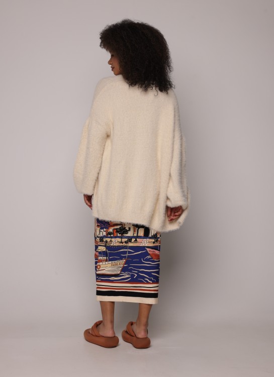 Cardigan Tricot Pelinho Bege Whitecap