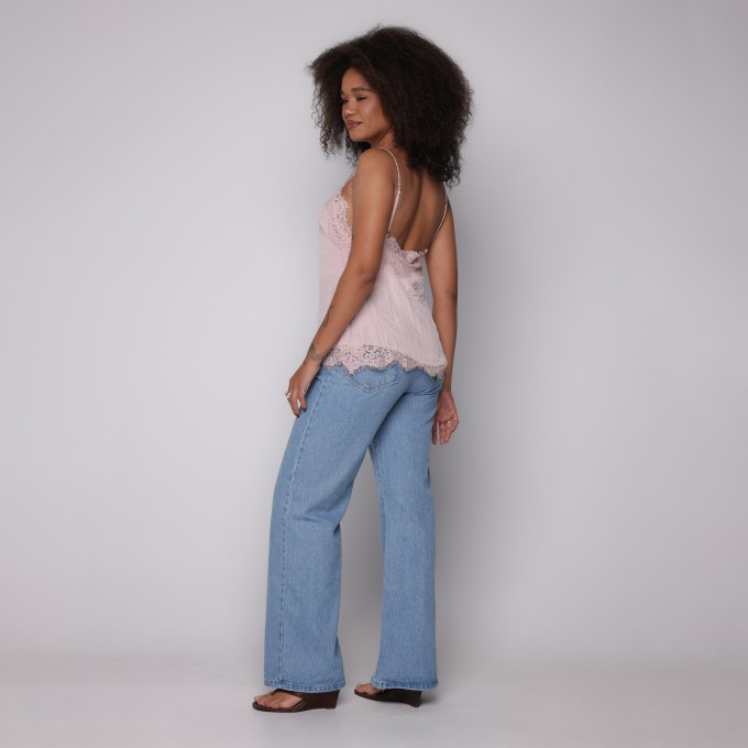 Blusa Alcinhas Renda Lilás Aixa