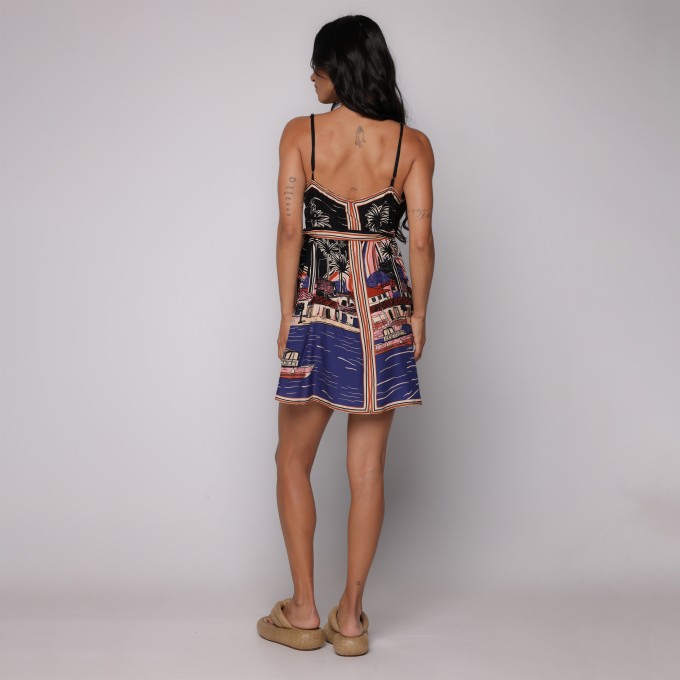Vestido Curto Lenço Paraty