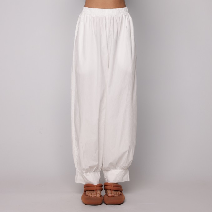 Calça Punho Branco Tela