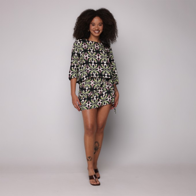 Vestido Curto Arara de Flor