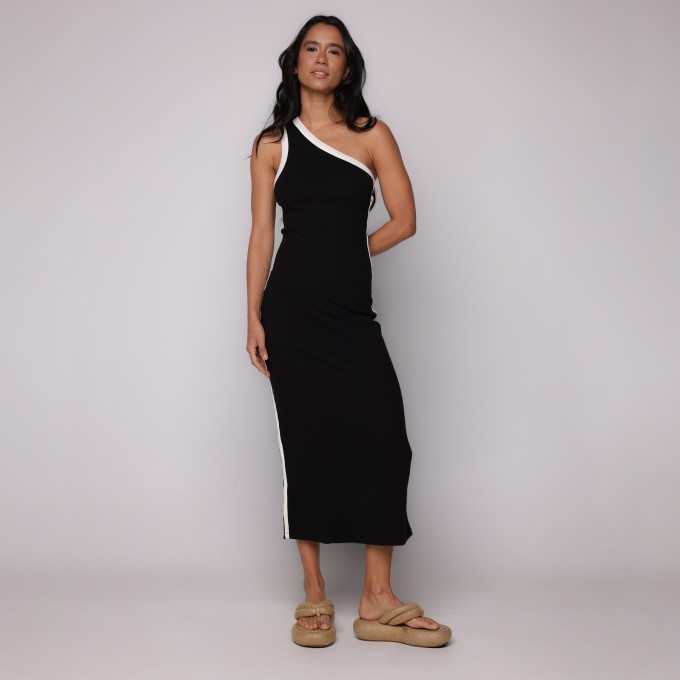 Vestido Cropped Ombro Só Preto