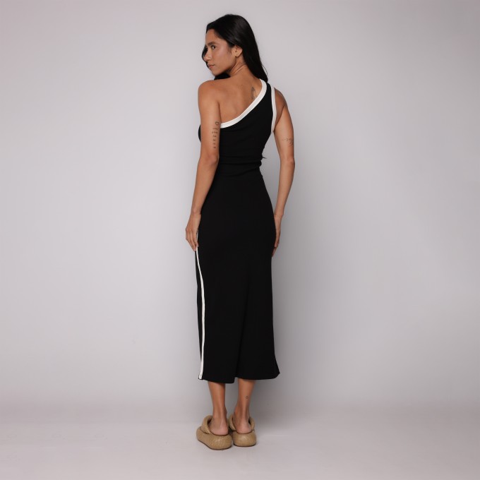 Vestido Cropped Ombro Só Preto