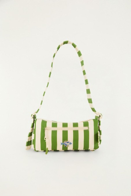 Bolsa Farm Baguete Listrado Sonhador Verde