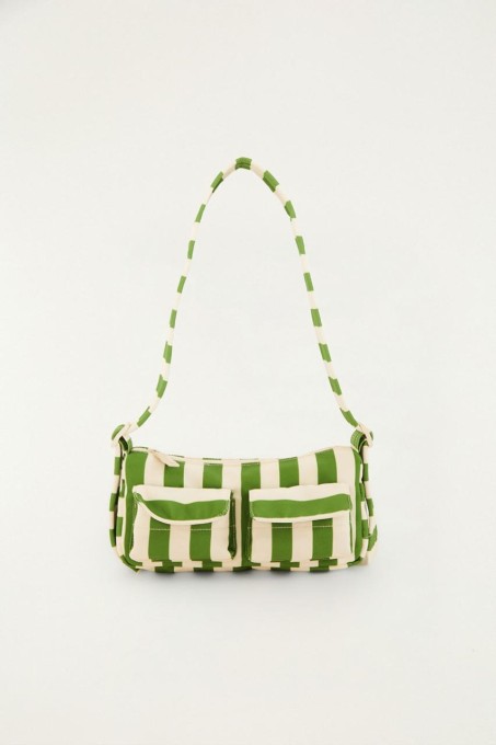 Bolsa Farm Baguete Listrado Sonhador Verde