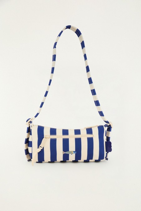 Bolsa Baguete Listrado Sonhador Azul