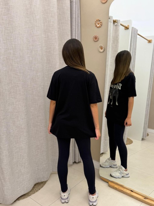 Tshirt Media Vira Lata Malhado Preto Escuro