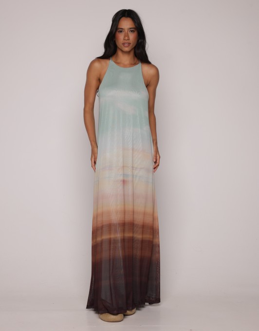 Vestido Tule Pôr do Sol