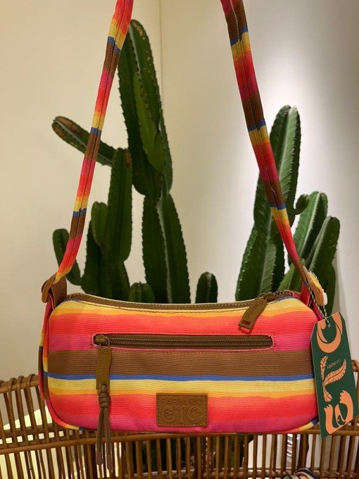 Bolsa Farm Baguete Listra Caramelo
